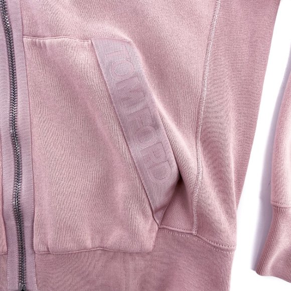 RARE TOM FORD Logo Hoodie Sweatshirt Full Zip GARMENT DYED Salmon Pink Boxy XL - Picture 6 of 13